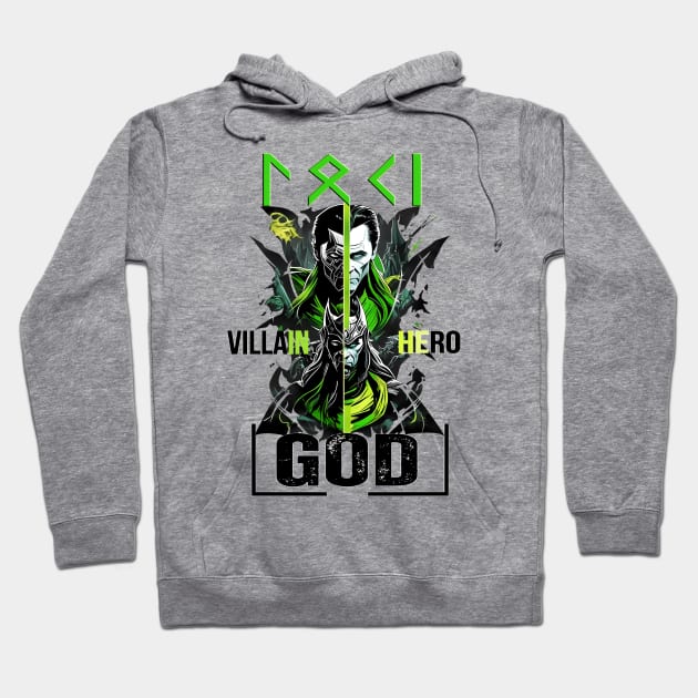 Loki Villain Hero God Hoodie by SkullTroops